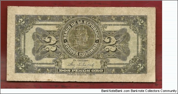 Banknote from Colombia year 1923