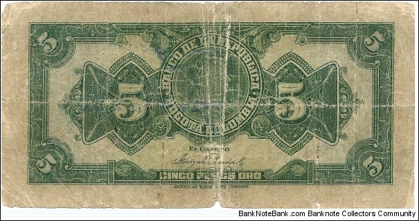 Banknote from Colombia year 1923