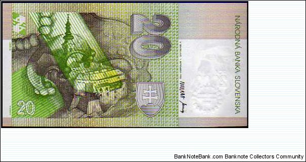 Banknote from Slovakia year 2000
