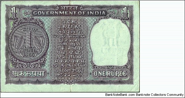 Banknote from India year 1966