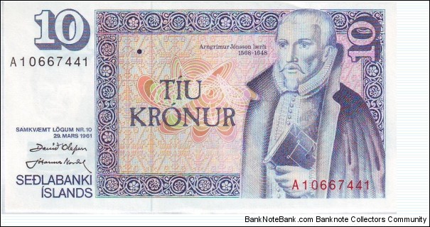  10 Kronur Banknote