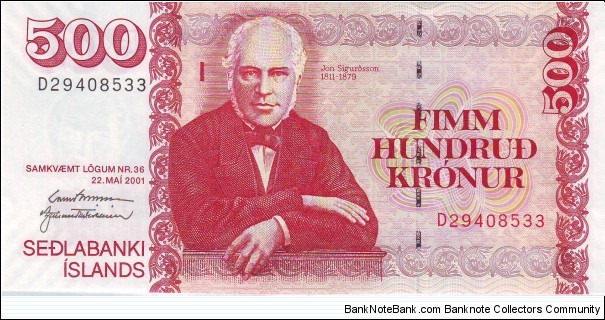  500 Kronur Banknote