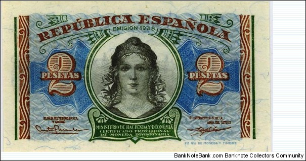 2 Peseta Banknote