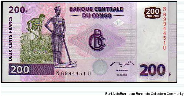 200 Francs__
pk# 95__
30.06.2000__
Printer: Giesecke & Devrient, Germany Banknote