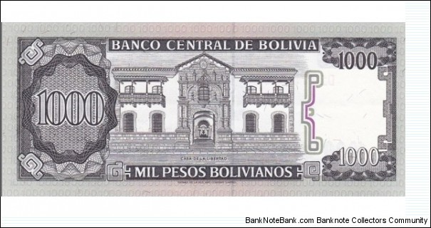 Banknote from Bolivia year 1982