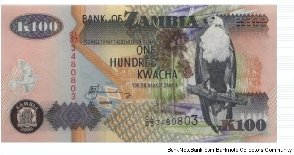 Zambia 100 Kwacha 2006 Banknote