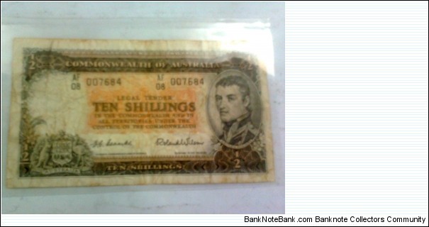 ten shilings. commonwealth of australia Banknote