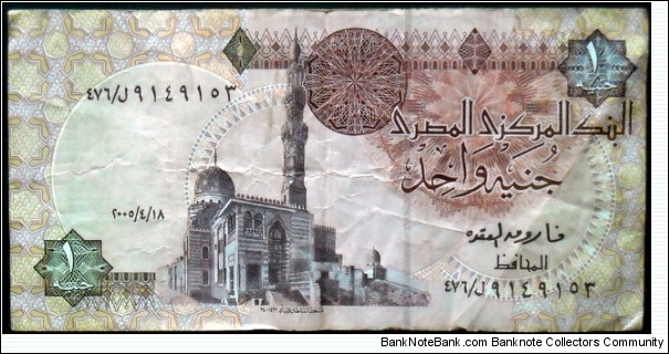 1 Pound - Central Bank of Egypt Banknote