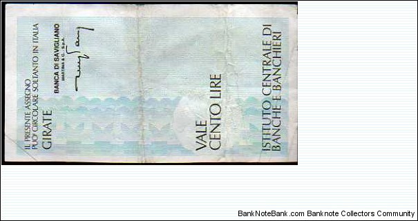 Banknote from Italy year 1977