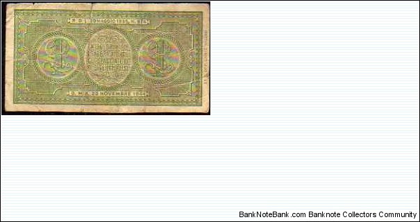 Banknote from Italy year 1944