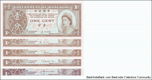 Banknote from Hong Kong year 1961