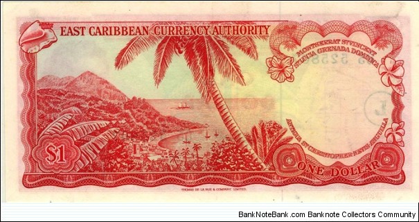 Banknote from East Caribbean St. year 1965