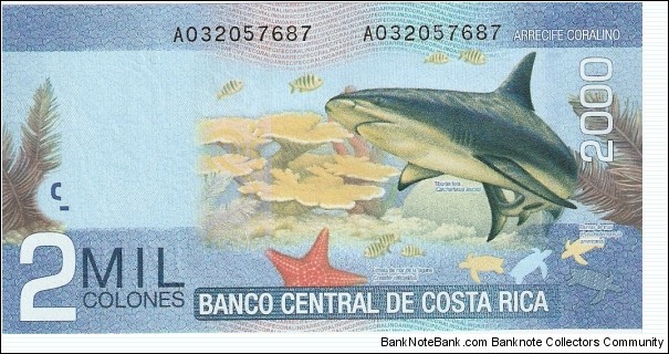 Banknote from Costa Rica year 2009