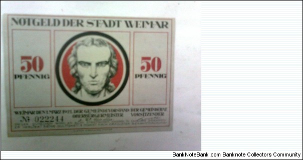 notgeld.50 pfennig Banknote