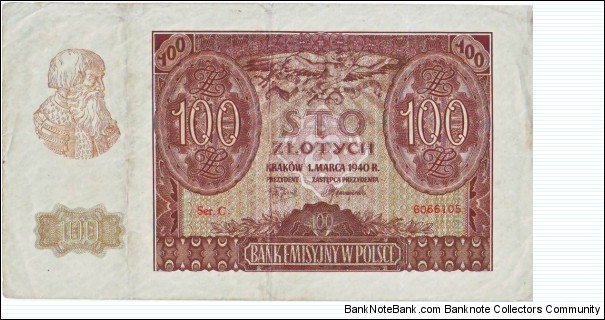 100 Zlotych Banknote