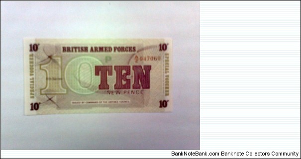 british armed forces 6th series of 10 new pence Banknote