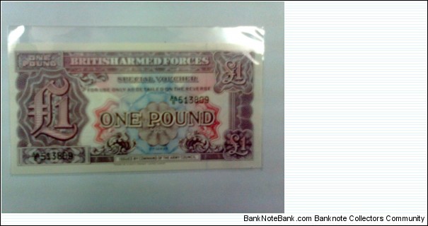 british armed forces, 2nd series 1 pound  Banknote