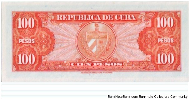 Banknote from Cuba year 1959