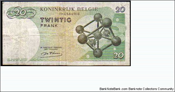 Banknote from Belgium year 1964