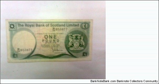 scotland 1 pound, the royal bank of scotland limited Banknote