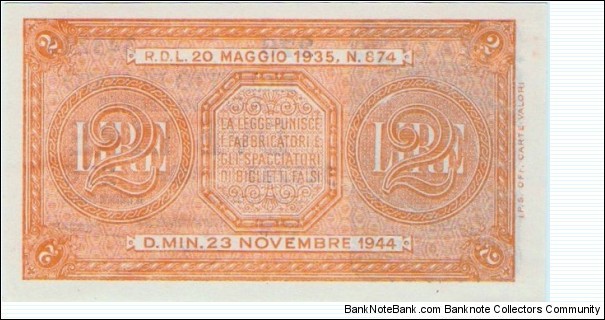 Banknote from Italy year 1944