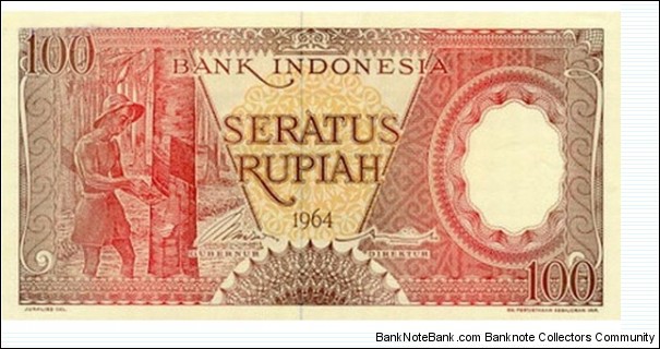 Indonesia Banknotes Pick 097 100 Rupiah 1964 Banknote