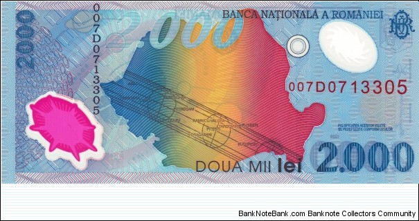 Banknote from Romania year 1999