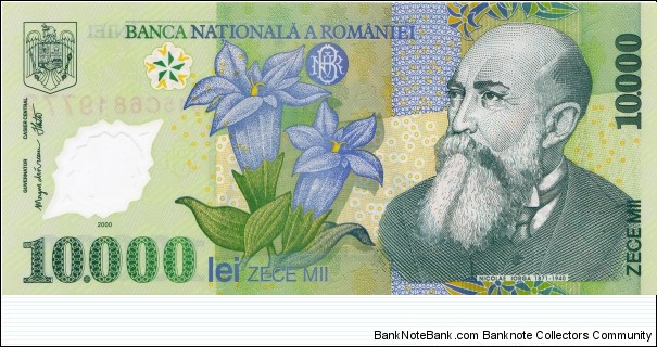 Romania 10k lei 2000, polymer Banknote