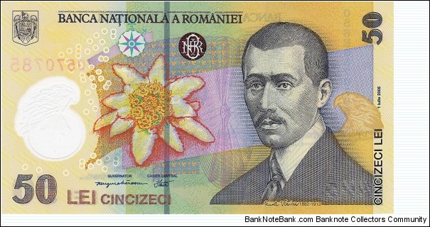 Romania 50 lei 2005, polymer Banknote
