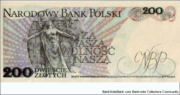 Banknote from Poland year 1988