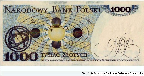 Banknote from Poland year 1982