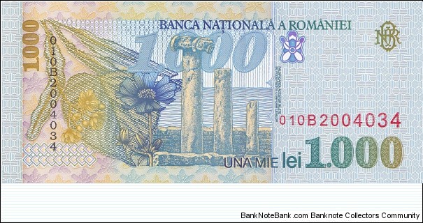 Banknote from Romania year 1998