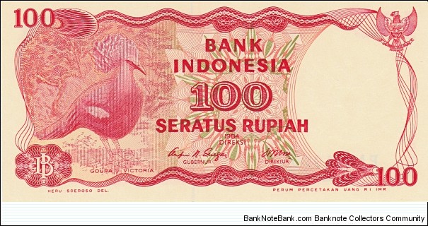 Indonesia 100 rupiah 1984 Banknote