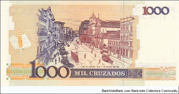 Banknote from Brazil year 1989