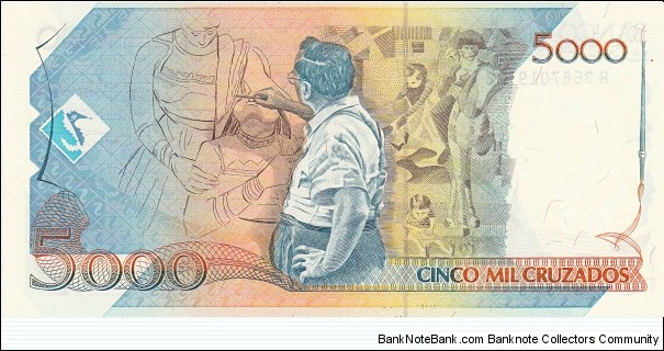 Banknote from Brazil year 1989