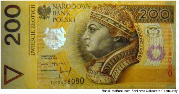 200 złotych
DB 2458080 Banknote