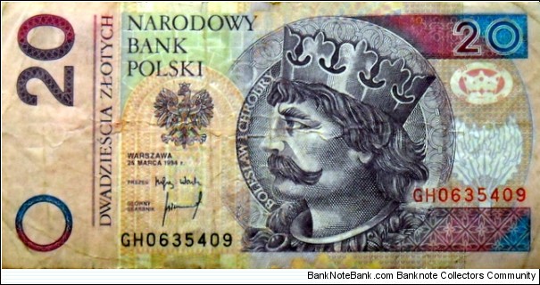 20 złotych - Narodowy Bank Polski Banknote