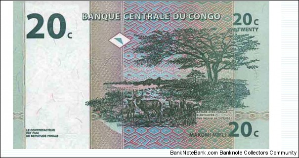 Banknote from Congo year 1997