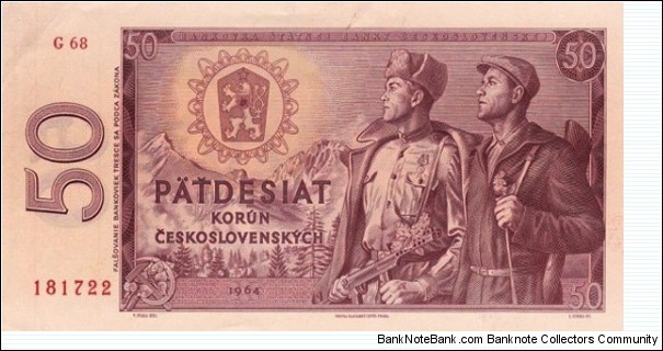 Czechoslovakia P90b (50 korun 1964) Banknote