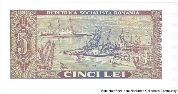 5 Lei(Socialist Republic of Romania 1966) Banknote