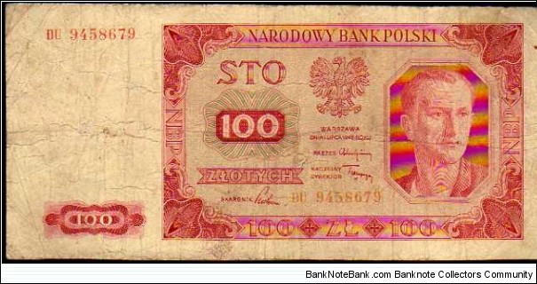 100 Złotych__
pk# 139 a__
01.07.1948 Banknote