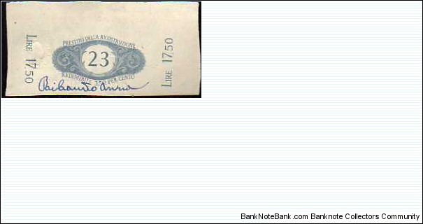 Banknote from Italy year 1946