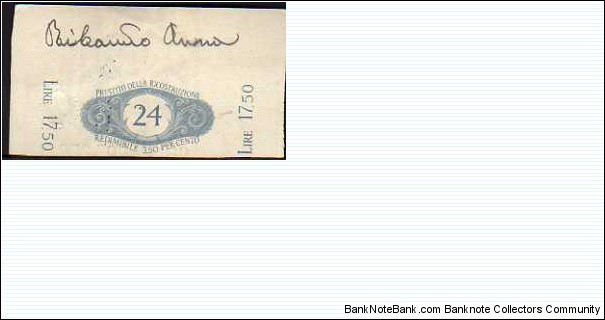 Banknote from Italy year 1946