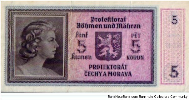 Banknote from Czech Republic year 1940