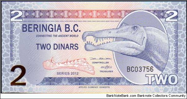 *BERINGIA*__
2 Dollars__
pk# NL__
Polymer Banknote