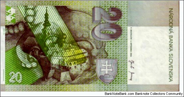 Banknote from Slovakia year 2004