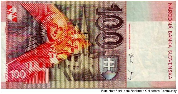 Banknote from Slovakia year 2001