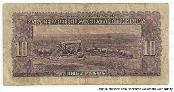 Banknote from Uruguay year 1939