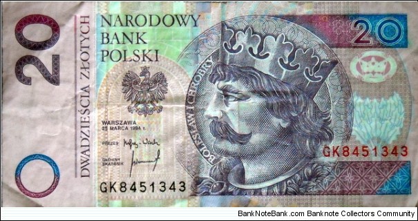 Poland 20 zł.
GK8451343 Banknote