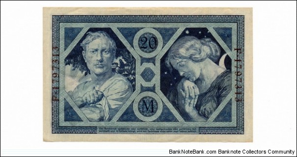 Banknote from Germany year 1915